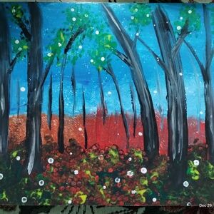 Abstract Forest Canvas Art